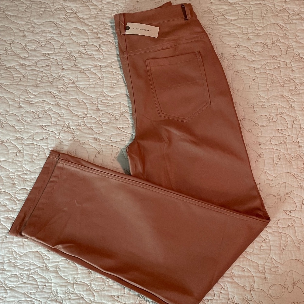 Anthropologie En Saison Lana Faux Leather Trousers NWT